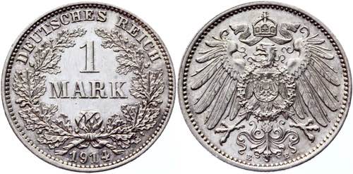 Germany - Empire 1 Mark 1914 E - ... 