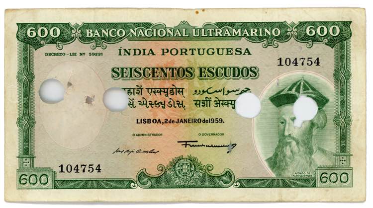 Portuguese India 600 Escudos 1959 ... 
