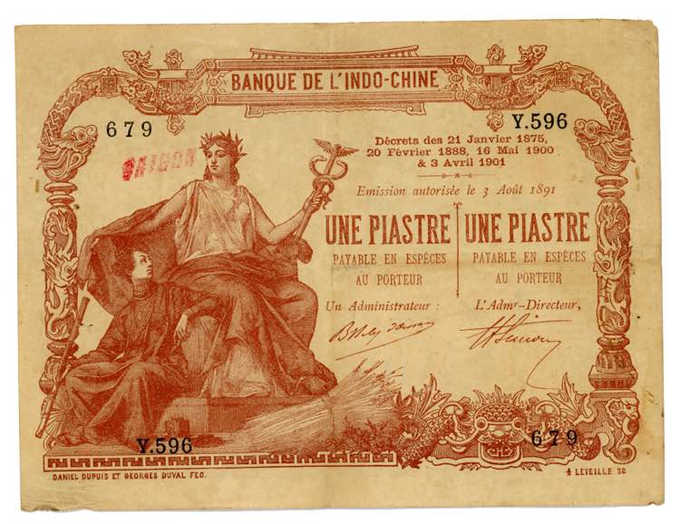 French Indochina 1 Piastre 1909 - ... 