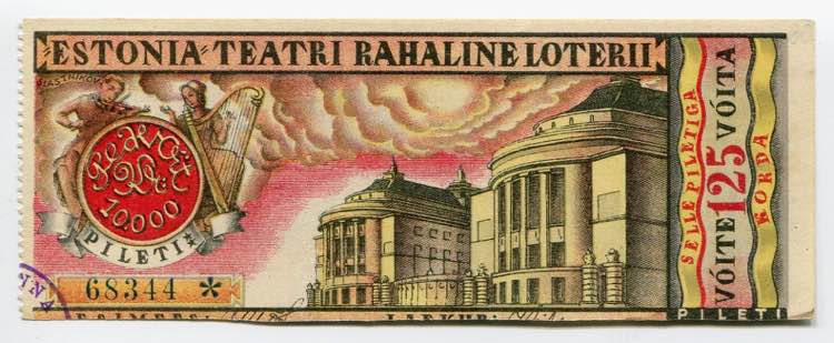 Estonia Lottery Ticket Pileti 1931