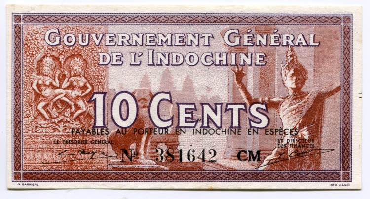 French IndoChina 10 Cents 1939 (ND)
