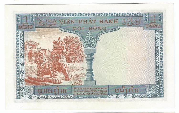 French Indochina 1 Piastre/ 1 Dong ... 