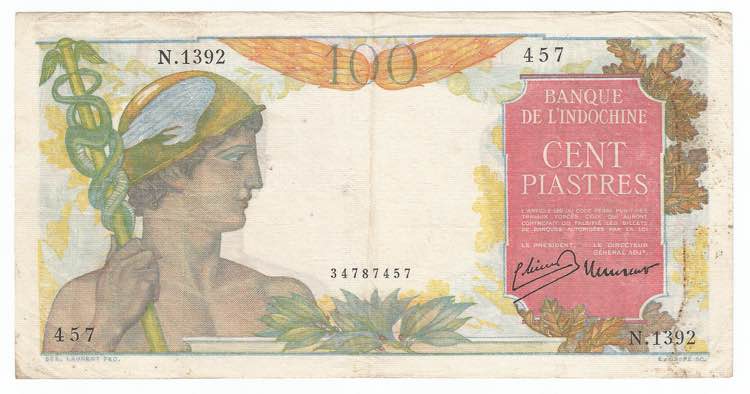 French Indochina 100 Piastres 1947