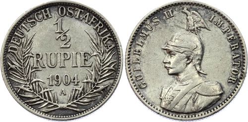 German East Africa 1/2 Rupie 1904 A