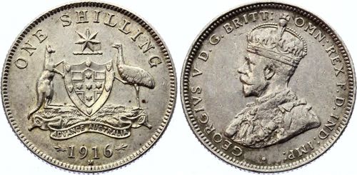 Australia 1 Shilling 1916 M
