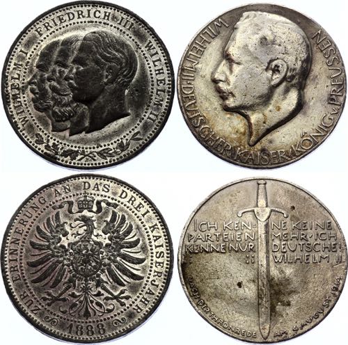 Germany Set of 2 Medals: Zinc ... 