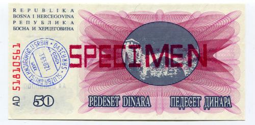 Bosnia and Herzegovina 50 Dinara ... 