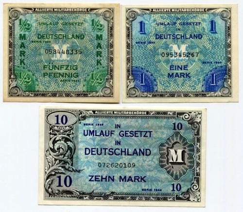Germany Set of 3 Notes: 1/2 - 1 - ... 