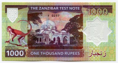 Zanzibar 1000 Rupees 2019 Specimen ... 