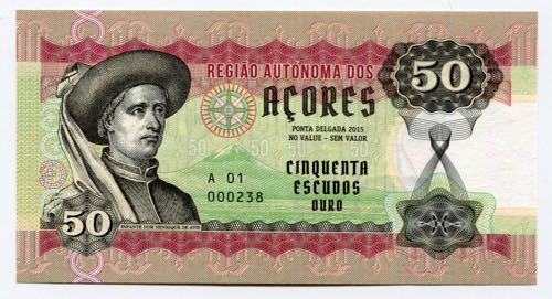 Azores 50 Escudos 2015 Specimen ... 