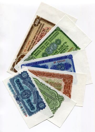 Czechoslovakia Set of 6 Banknotes ... 