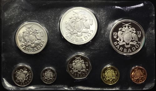 Barbados Set of 8 Coins 1973 