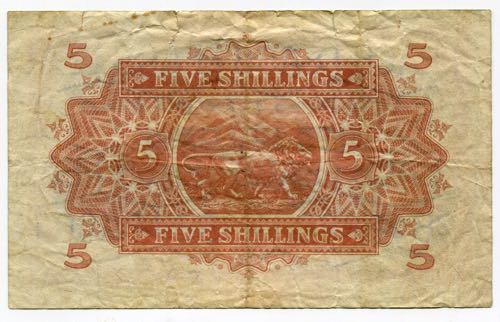 East Africa 5 Shillings 1943 
