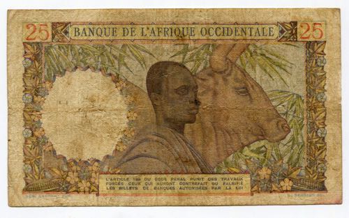 French West Africa 25 Francs 1943 