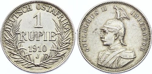 German East Africa 1 Rupie 1910 J
