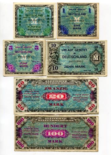 Germany Lot of 5 Banknotes 1944 ... 