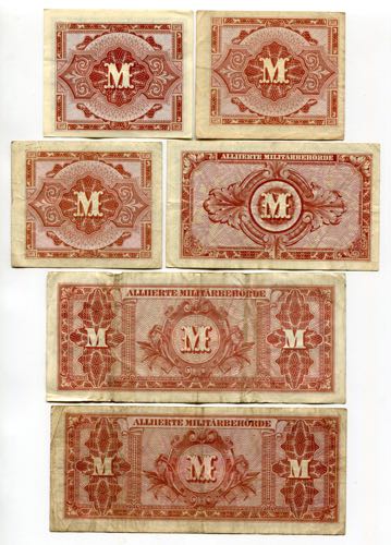 Germany Lot of 5 Banknotes 1944 ... 