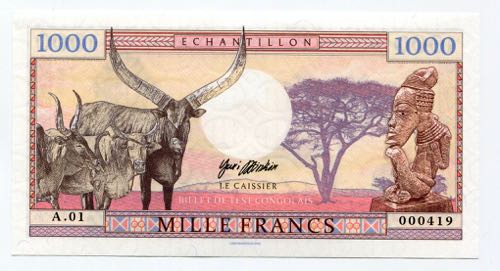 Congo 1000 Francs 2018 Specimen