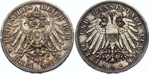 Germany - Empire Lubeck 3 Mark ... 