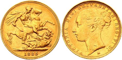 Australia 1 Sovereign 1885 M
