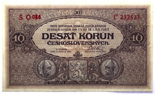 Czechoslovakia 10 Korun 1919 