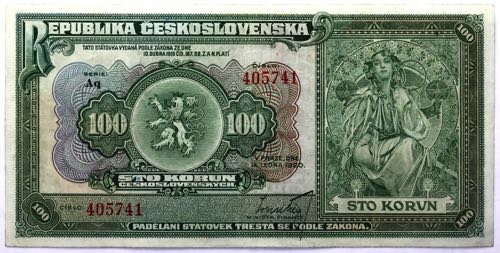 Czechoslovakia 100 Korun 1920 