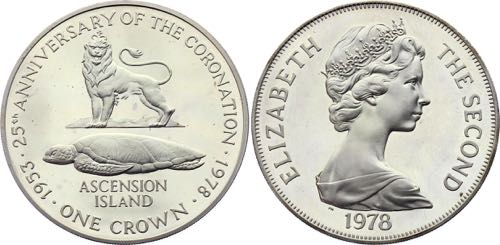 Ascension Island 1 Crown 1978 