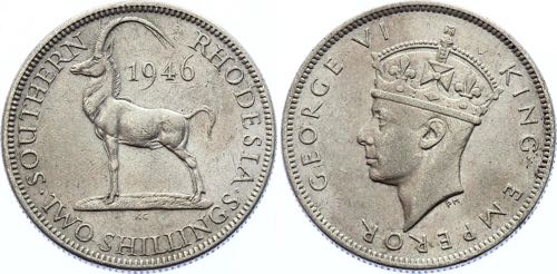 Rhodesia 2 Shillings 1946 Key Date