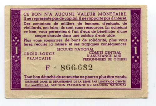 France 1 Franc 1940 Bon de ... 