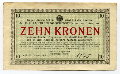 Austria Lagergeld 10 Kronen 1916 ... 