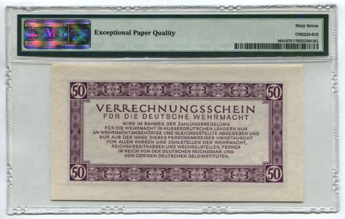 Germany 50 Reichsmark 1944 PMG 67 ... 