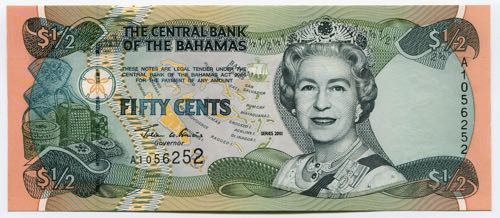Bahamas 1/2 Dollar 2001 