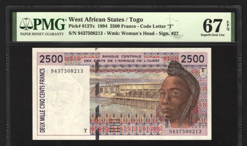 West African States 2500 Francs ... 