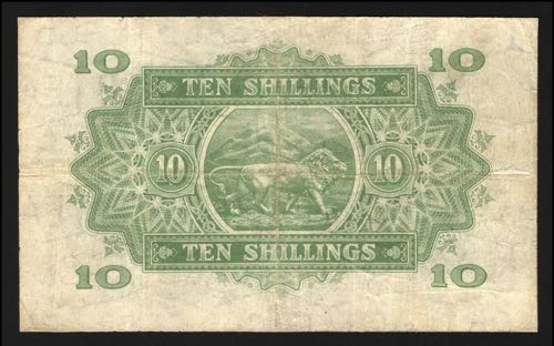 East Africa 10 Shillings 1939 Rare