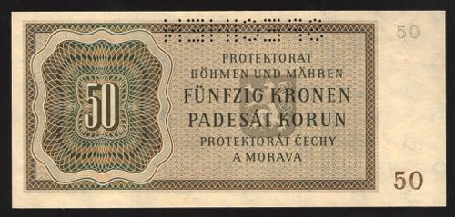Bohemia & Moravia 50 Korun 1944 