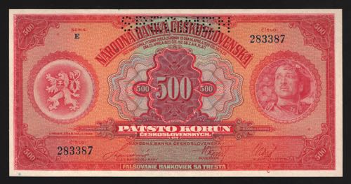 Czechoslovakia 500 Korun 1929 
