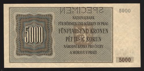 Bohemia & Moravia 5000 Korun 1944 