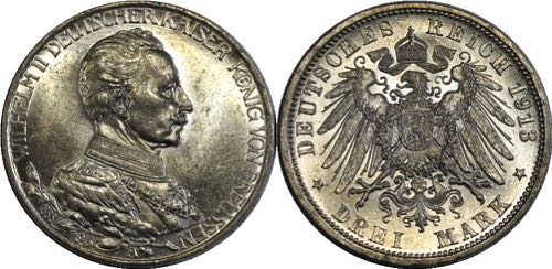 Germany - Empire Prussia 3 Mark ... 