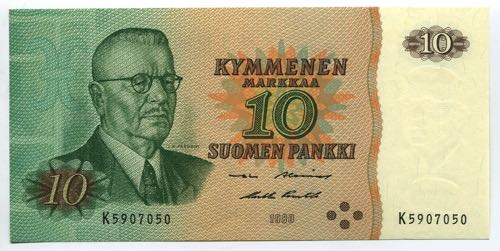 Finland 10 Markkaa 1980 