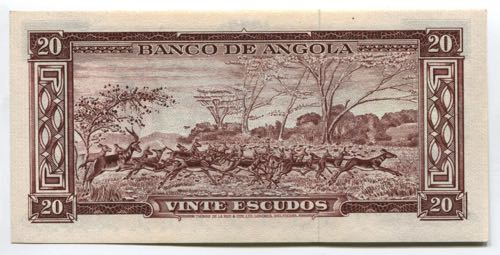 Angola 20 Escudos 1956 Rare