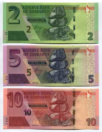 Zimbabwe 2, 5 & 10 Dollars 2016 - ... 