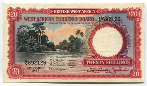 British West Africa 20 Shillings ... 