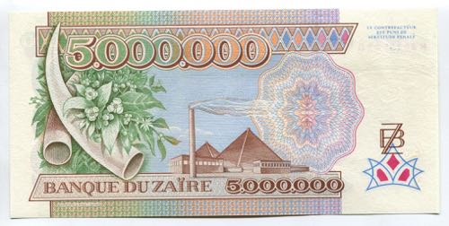 Zaire 5000000 Zaire 1992 