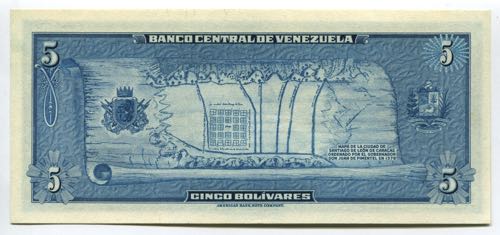 Venezuela 5 Bolivares 1966 ... 