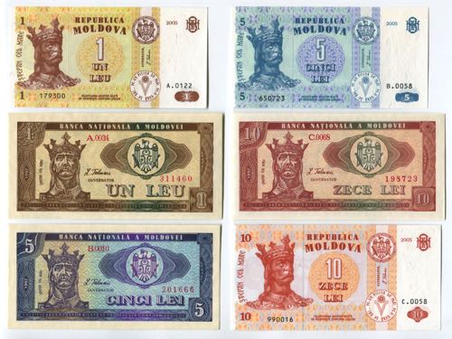 Moldova Set of 6 Banknotes 1992 - ... 