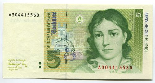 Germany 5 Deutsche Mark 1991 