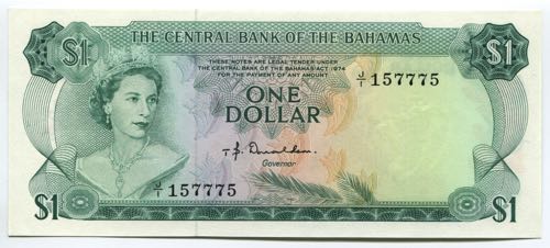 Bahamas 1 Dollar 1974 Rare
