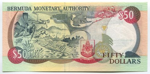 Bermuda 50 Dollars 1992 ... 