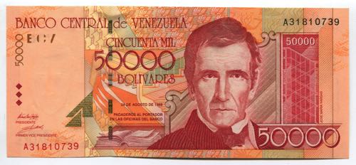 Venezuela 50000 Bolivares 1998 