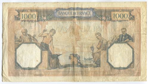 France 1000 Francs 1939 